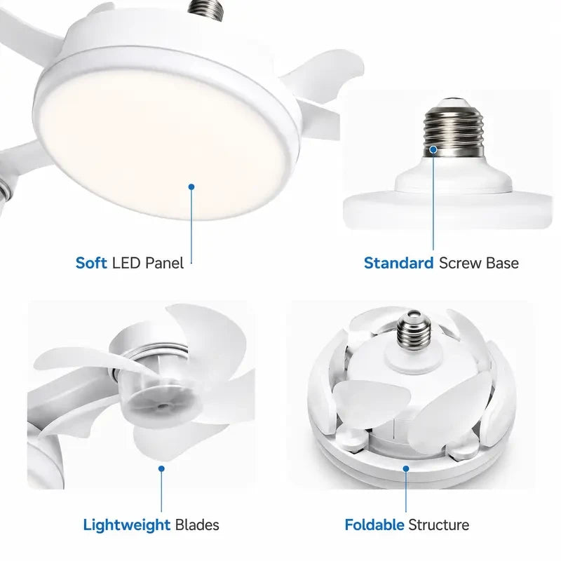Foldable LED Ceiling Fan Light