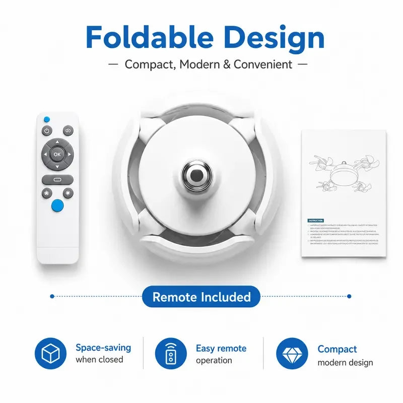 Foldable LED Ceiling Fan Light