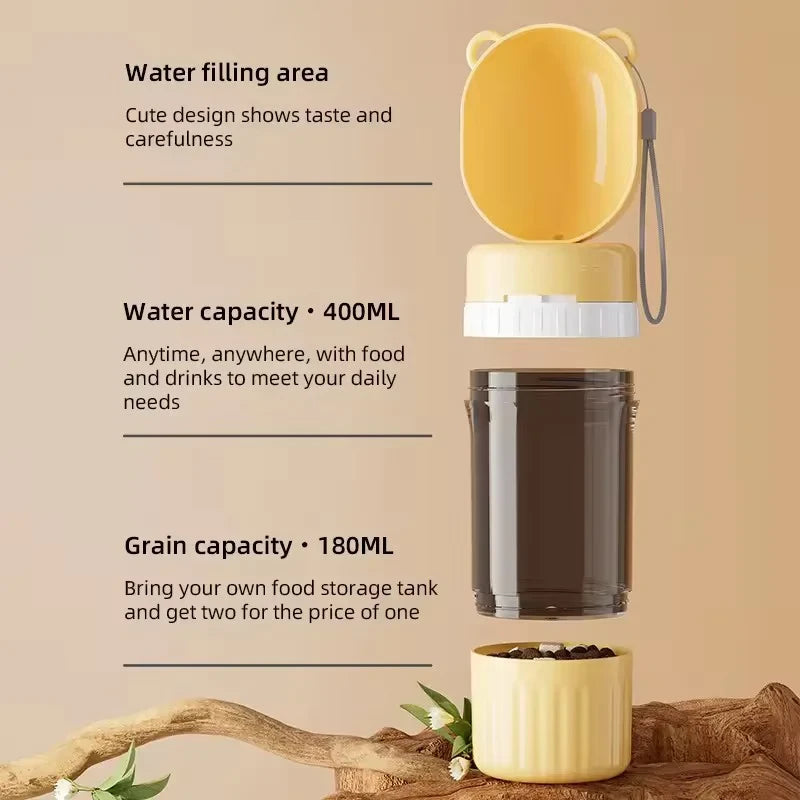 Portable Pet Water and Food Dispenser