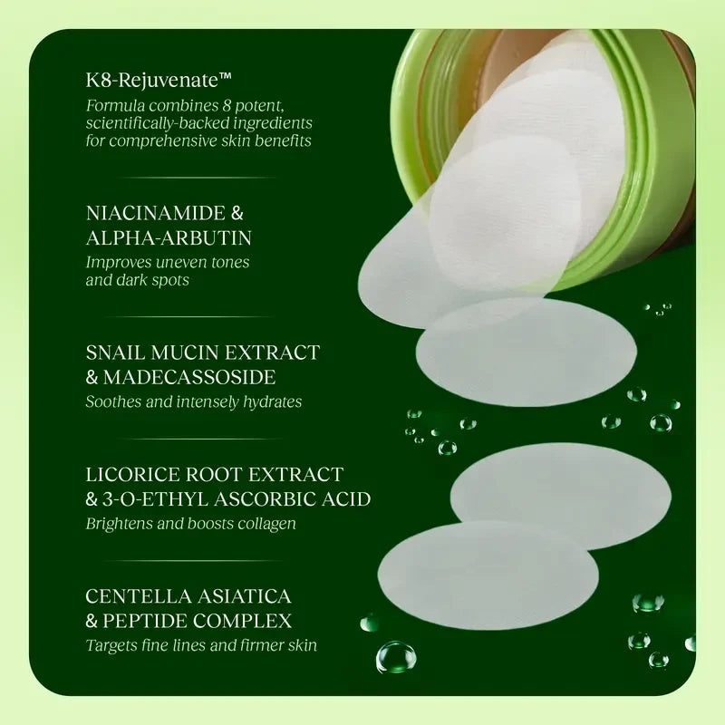 Jiyu Hydrating Snail Mucin Toner Pads