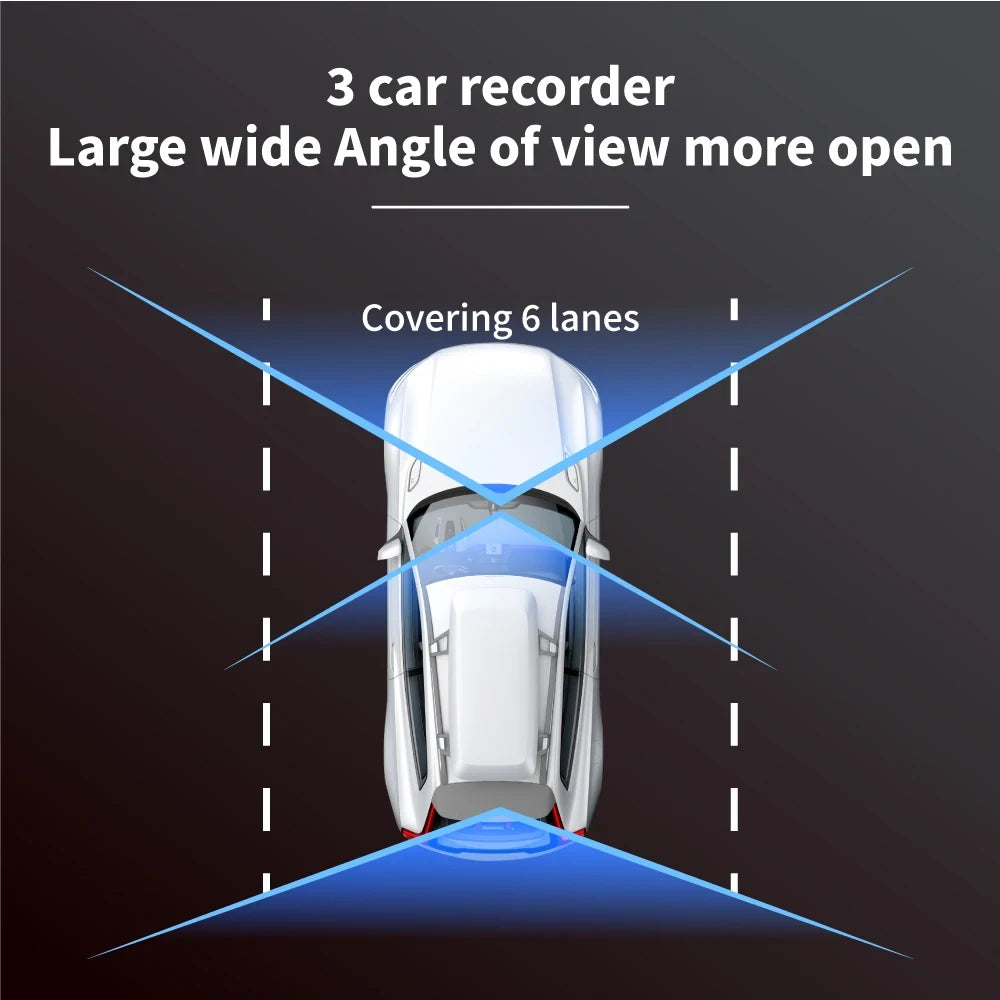 Three Channel Vehicle Dash Camera