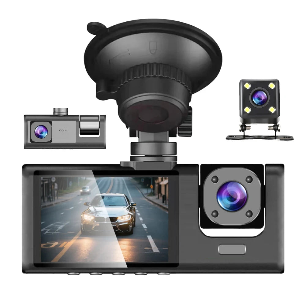 Three Channel Vehicle Dash Camera