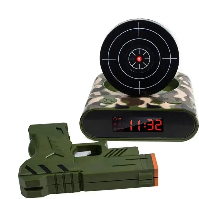 Interactive Target Shooting Alarm Clock