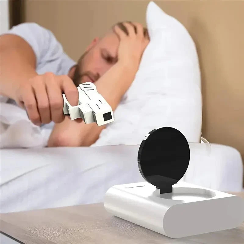 Interactive Target Shooting Alarm Clock