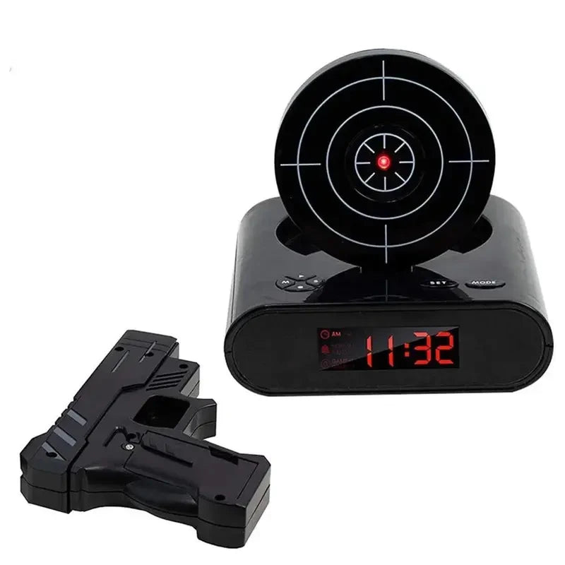 Interactive Target Shooting Alarm Clock