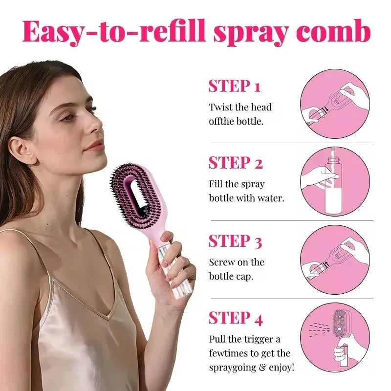 Dual-Function Spray Mist Detangling Comb