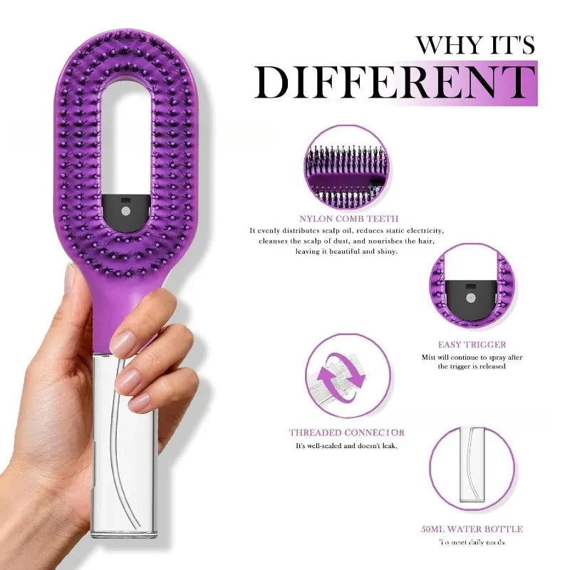 Dual-Function Spray Mist Detangling Comb