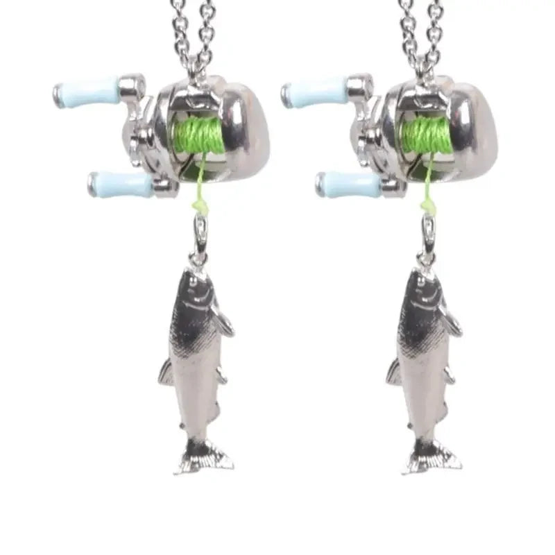 Miniature Fishing Reel Necklace