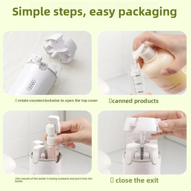 Leakproof 4-in-1 Travel Dispenser