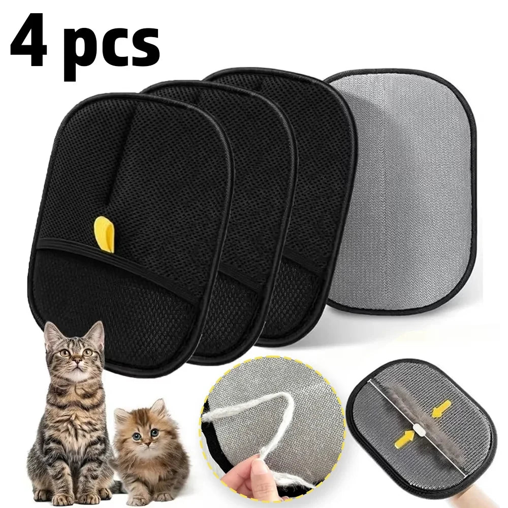 Double-Sided Pet Grooming Gloves