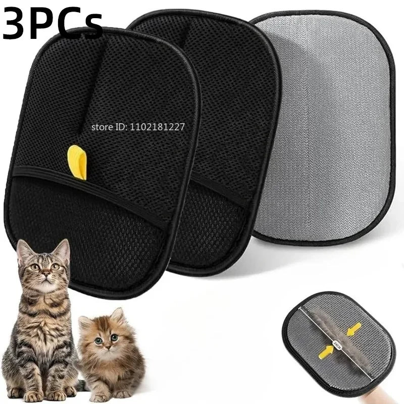 Double-Sided Pet Grooming Gloves