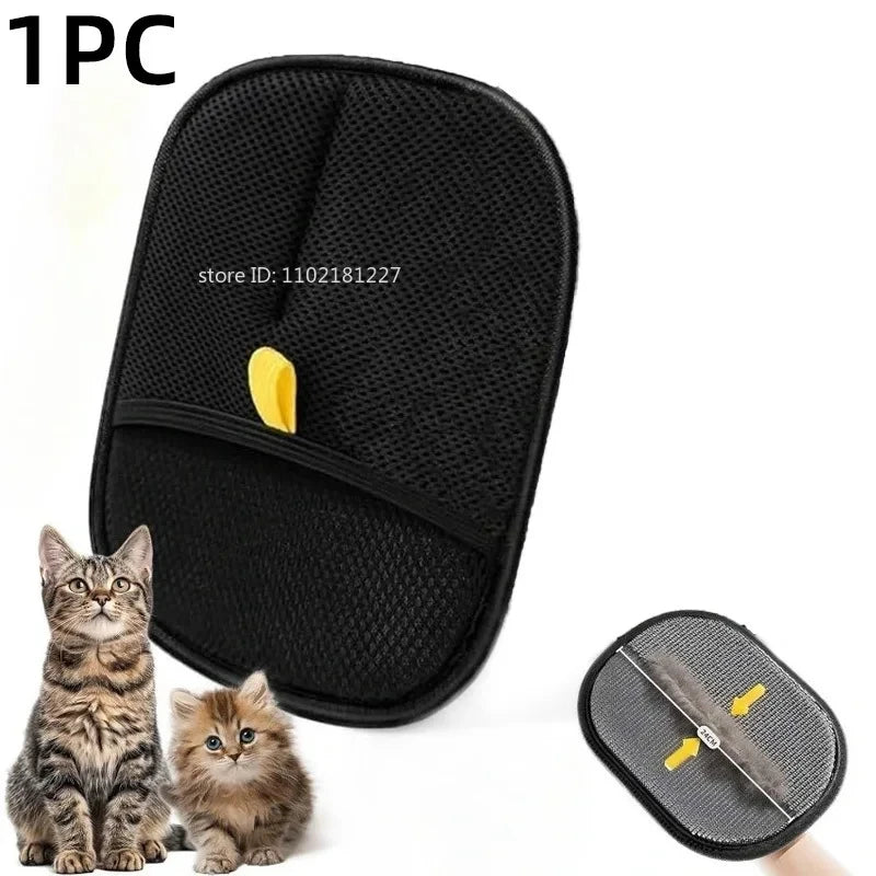 Double-Sided Pet Grooming Gloves