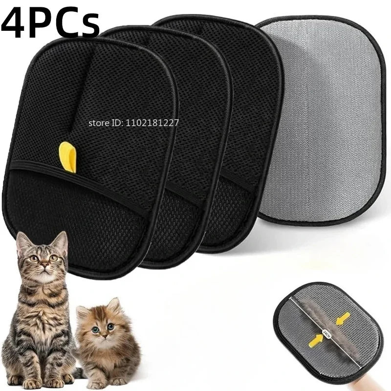 Double-Sided Pet Grooming Gloves